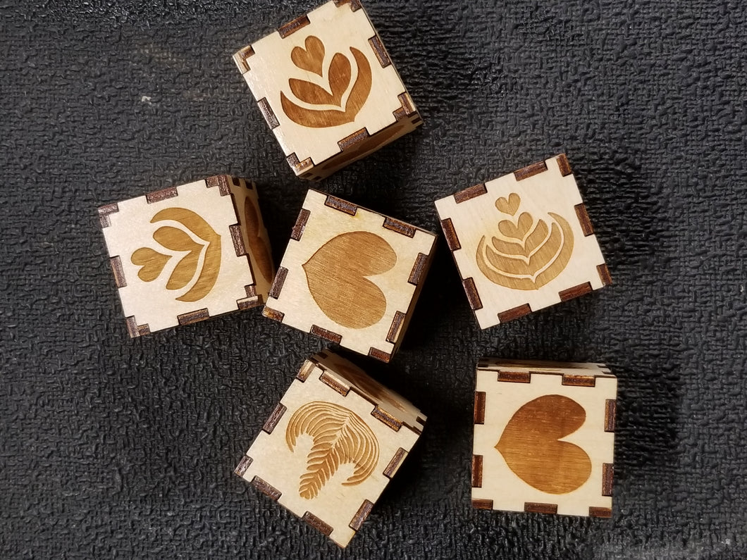 Latte Art Dice Blocks